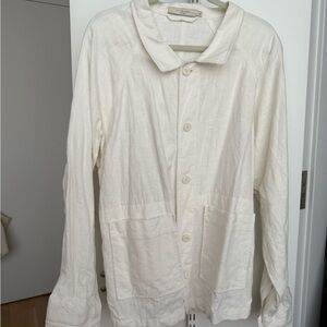 Men's Cream Lightweight Shirt Jacket
